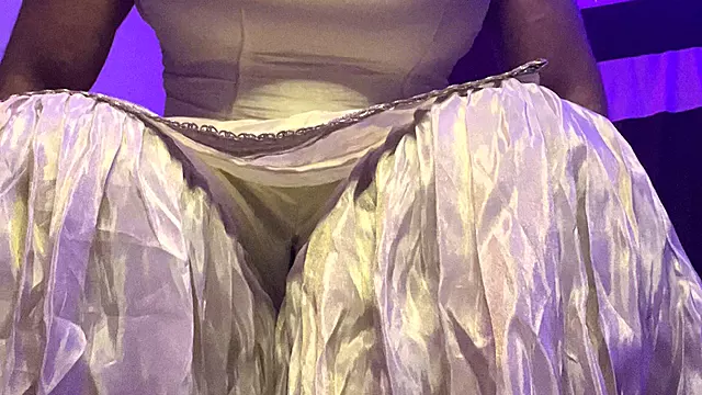 Desi Crossdresser with Big Tits in Satin Silk Salwar