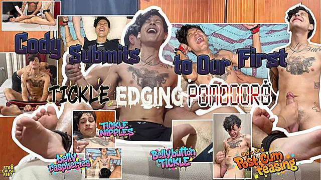 Cody submit to our first sinister tickle edging pomodoro and cum a geyser of milk