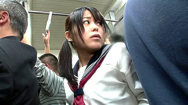 Sexy Asian lesbians Uta Kohaku and Karen Hazuki in public sex show 3