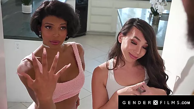 Trans & Ebony Gf Spitroast Tatted Male Stick Ne