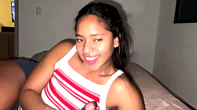 Blonde Girlfriend Enjoys Big Cock Blowjob with Her BF