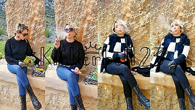 Chainsmoking & littering in the mountains, TWO videos in one - kinkerbell23