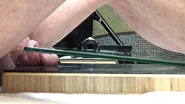 FULL WEIGHT COCK CRUSH IN WEDGED BOOTS ON THE FLOOR BOARD UNDER GLASS RUINED ORGASM CAM 2 PT1