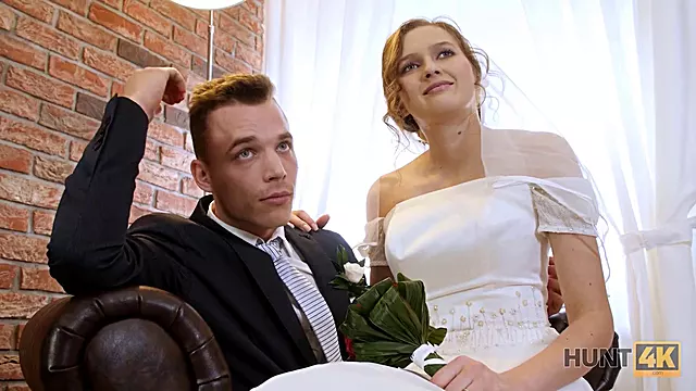 Hot bride sucks a big cock and fucks hard
