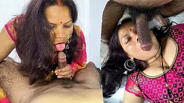 Desi Indian Aunty Fucked Hard by Young Nephew - Loud Moaning & Rough Sex