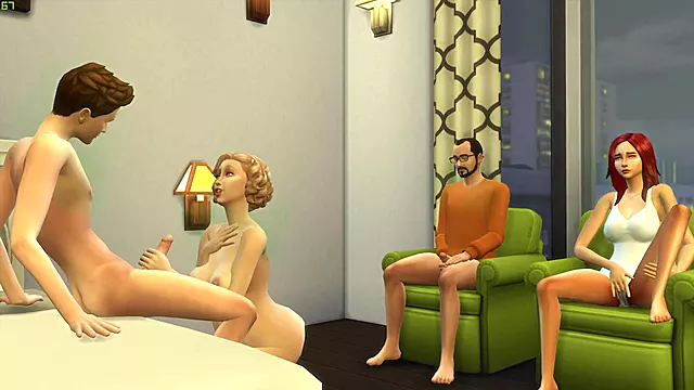 Hentai MILF Shows Stepdad Her Ass, Me & Sis Watch Intense Orgy Scene Live!