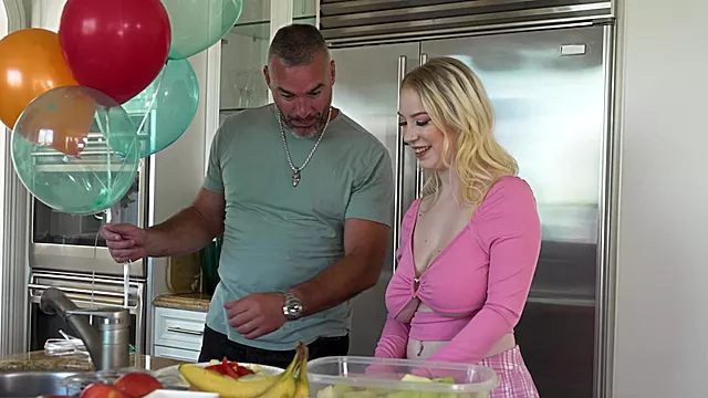 Gigi Sweets using her big boobs to make the man hard