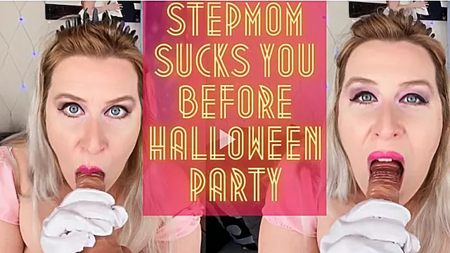 Step-Mom Sucks You Before Halloween Party 720p
