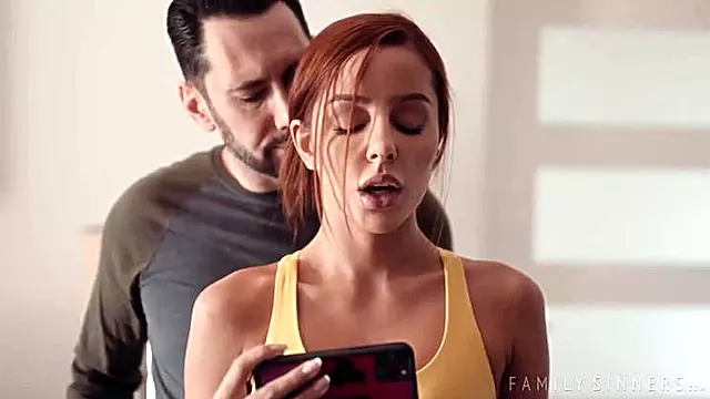 Vanna Bardot - Petite Redhead Stepdaughter Spreads Pussy And Fucked