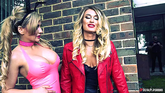 Blonde Temptress Ignites Horror Passion in Outdoor Intense Play