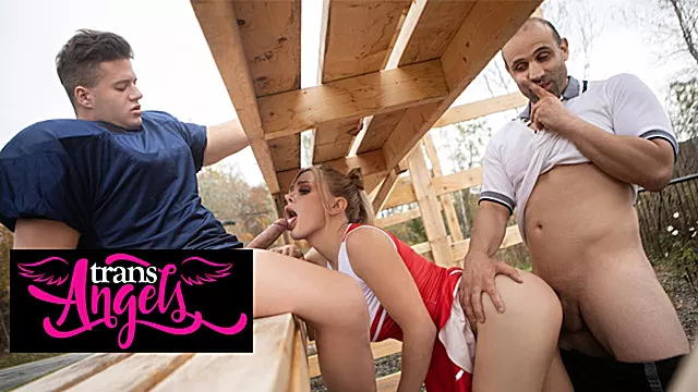 Double-Dicked Trans Cheerleader Angellica Good In Public