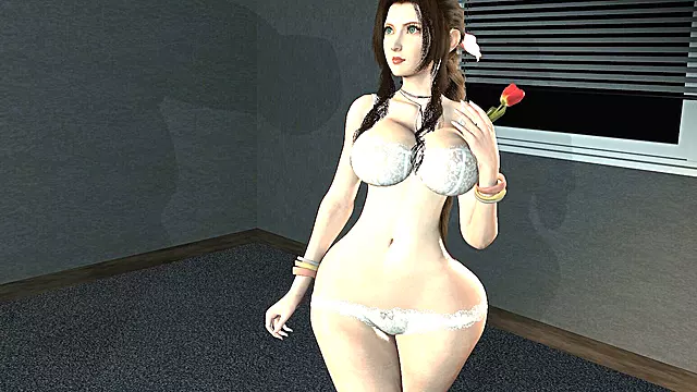 Final Fantasy's Curvy Aerith Deepthroat and Fucked by Barret's Monster Black Cock.