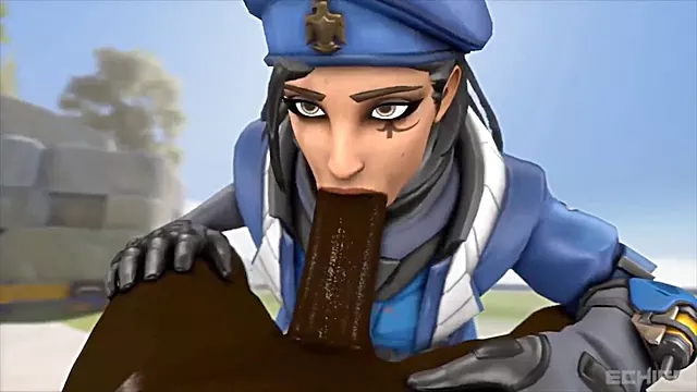 Ana sucking big black cock