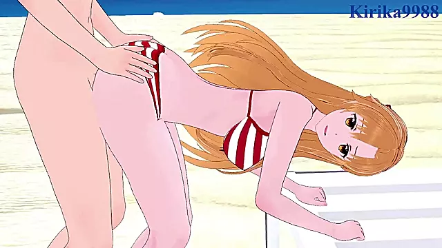 Asuna & Sinon Engage in Intense 3D Anime Sex with Big Boobs & Creampie Finish