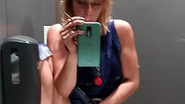 Fucking myself in McDonald's bathroom while smoking a blunt