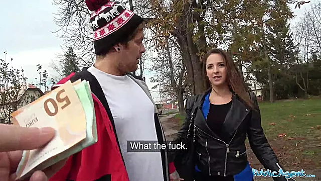 Public Agent Amirah Adara Fucks a stranger while her BF waits
