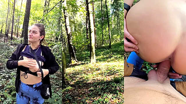 Real couple is having sex in the forest!!!
