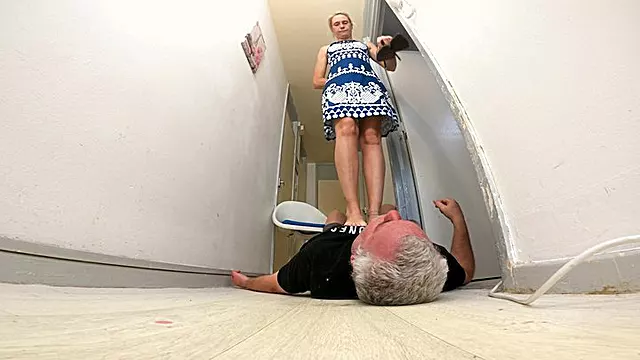 Danielle Trampling Bare Foot & Heels 11 FLOOR CAM