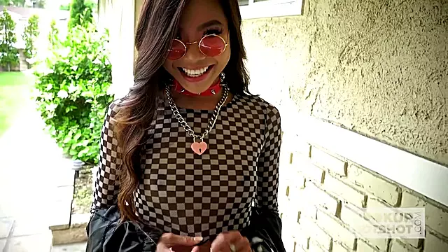 Tiny Asian girl with small tits gets destroyed completely