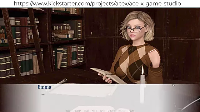 Emma gets wild in the library while nerds enjoy some couch action