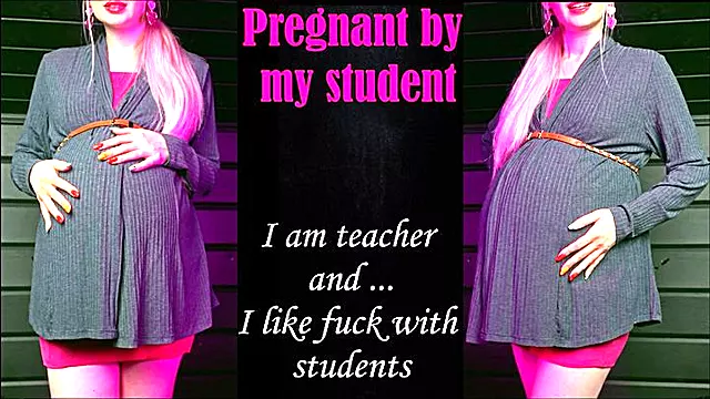 Teacher is pregnant by her students, she likes sex with them