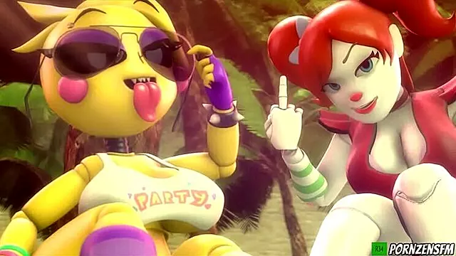 Hot Asian Toy Chica FNaF Sex Compilation with Big Ass