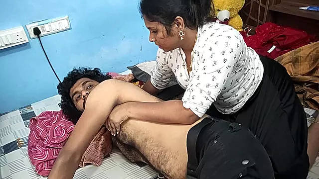 Long Lip Lock with Step Sister in Bedroom