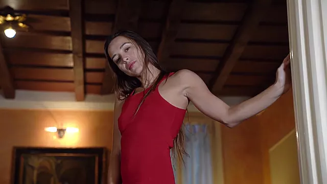 Brunete Rochie Roșie, Brunete Solo, Rochie Single, Femei Singure, Lunga, Rochie Lunga