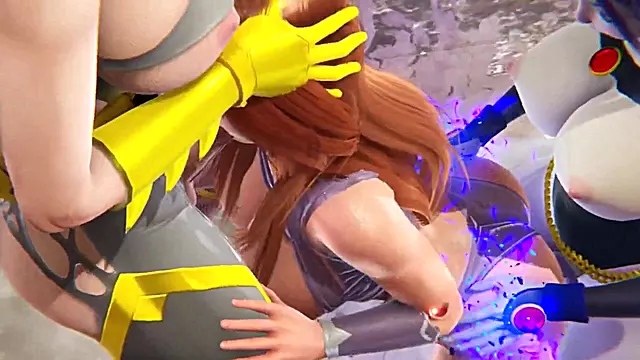Starfire FUTA Destroys Raven Batgirl in Rough Anal Gangbang, Cumshot Filled Threesome