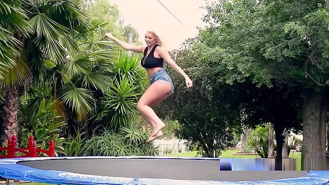 Big Butt Blonde Anal Pounded At Trampoline