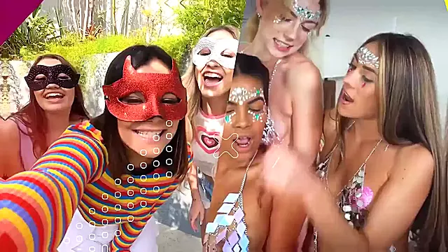 Bffs - bachelorette party turns into reverse orgy as bride share fortunate studs sausage to her mates