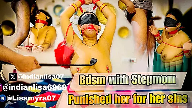 Indian Stepmom Myra07 Teaches Hard BDSM Lesson with Big Natural Tits