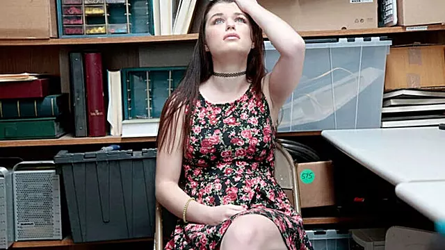 Anastasia Rose Shoplyfting Caught - Security Guard Strip Search & Cum on Tits