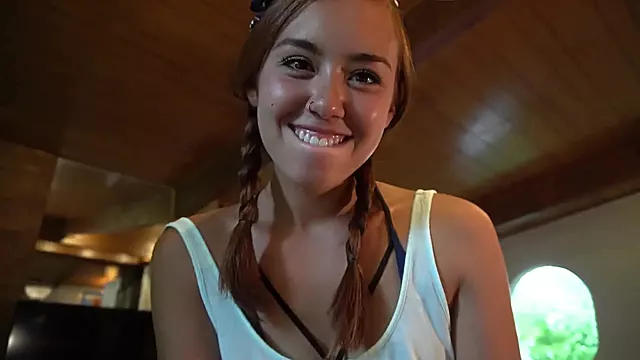 Welcomed home with a long hot and sexy blowjob until she glistens with sweat
