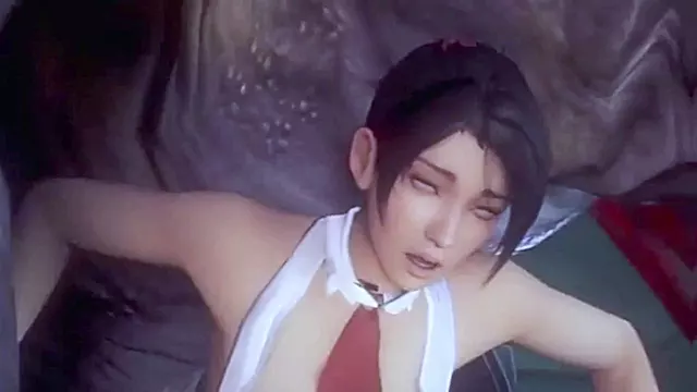 Massive 3D animated hentai black girl gets creampied by huge monster cock