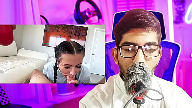 Stepsister fucks stepbrother while playing game. Reaction Video.