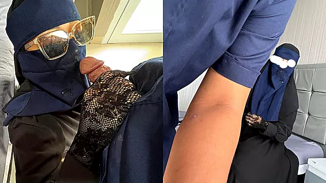 Veiled Girl Afraid of Getting Pregnant Finally Crot Mouth