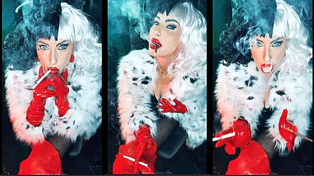 Cruella smokes 2 at once