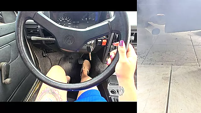 The exhaust is spewing liquid and smoke.