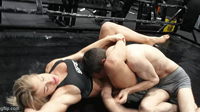 Pamela Strong Dominates Male Challenger!