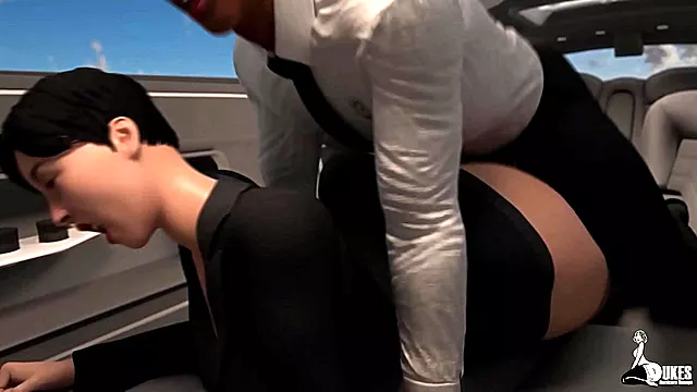 Busty 3D Anime Chick Gets Fucked Hard in Car for Cum-Filled Orgasm