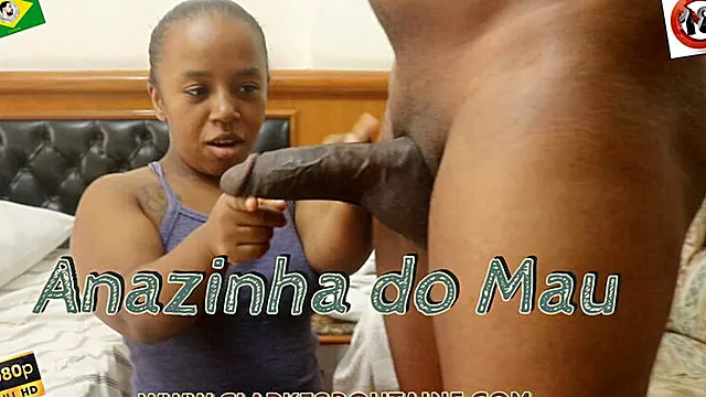 Petite Brazilian babe gets BLACKED by huge BBC - cum in mouth & riding