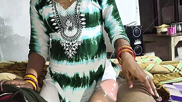 Desi Indian Housewife Sucks Big Cock and Swallows Cum in Mouth