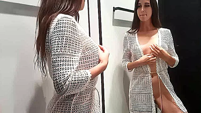 Girl Changes Clothes In A Fitting Room, featuring Sweetbuttocks 
