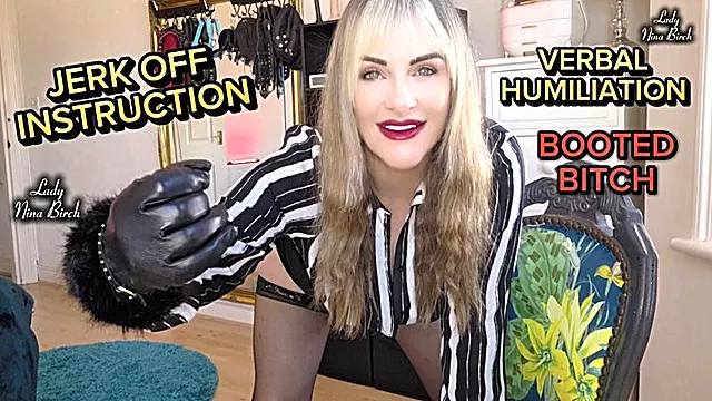 Lady Nina Birch - Gloved And Booted Bitch JOI