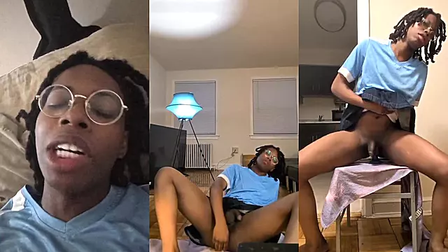Training my tight transfem ass with a huge dildo until I m gushing on cam