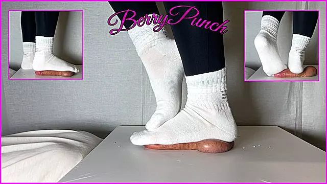 After Gym White Socks Cock Trampling - Cock Crush - Ball Stomping - CockBox - Foot Fetish - Sockjob - 1080HD