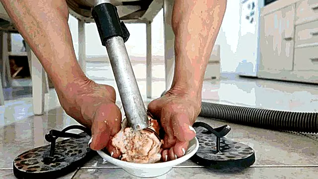 Regular cleaning in flip-flops, part 2, food MP4