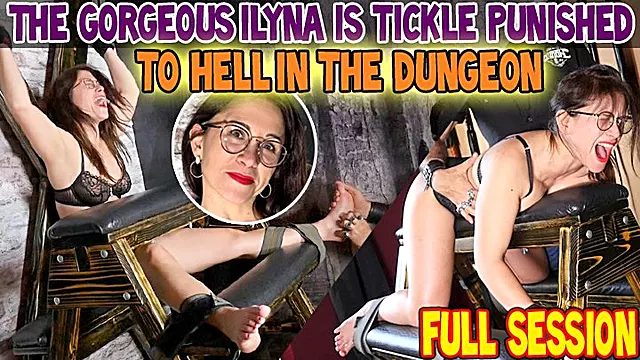 THE GORGEOUS ILYNA IS TICKLE PUNISHED TO HELL IN THE DUNGEON : FULL SESSION - HD WMV