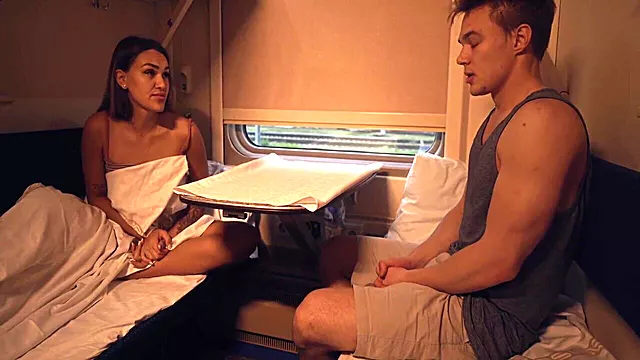 One Way Ticket: Blonde Cums To Train Vibration